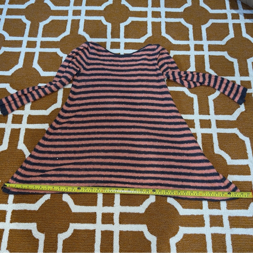 Free People Orange Striped Sweater Dress Open Back EUC Small - Picture 8 of 8